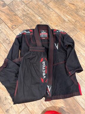 K3 - Black & Red Kids Jiu-Jitsu Gi Jacket and Pants